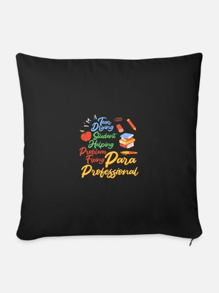 Paraprofessional - Sofakissenbezug 45 x 45 cm - Schwarz
