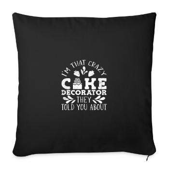 Gâteaux cuisiniers Baker Chef pâtissier - Housse de coussin décorative 45 x 45 cm - noir - Devant