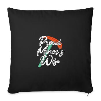 Mineurs de mines - Housse de coussin décorative 45 x 45 cm - noir - Devant