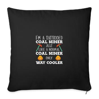 Mineurs de mines - Housse de coussin décorative 45 x 45 cm - noir - Devant