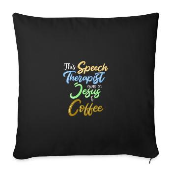 Speech Therapy Speech Therapist - Sofa pillowcase 17,3'' x 17,3'' (45 x 45 cm) - black - Front