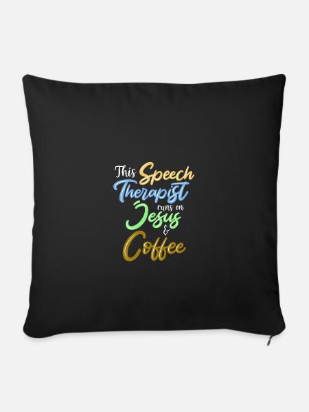Sprachtherapie Sprachtherapeut - Sofakissenbezug 45 x 45 cm - Schwarz