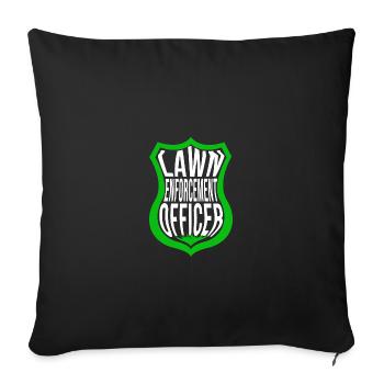 Lawn Mowing Lawn Mower Gardener - Sofa pillowcase 17,3'' x 17,3'' (45 x 45 cm) - black - Front