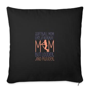 Softball - Sofa pillowcase 17,3'' x 17,3'' (45 x 45 cm) - black - Front