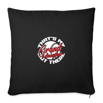 Softball - Sofa pillowcase 17,3'' x 17,3'' (45 x 45 cm) - black - Front