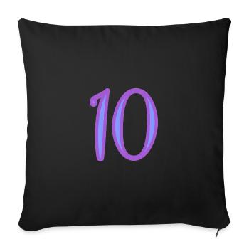 10 - Sofa pillowcase 17,3'' x 17,3'' (45 x 45 cm) - black - Front