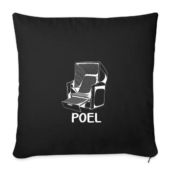 CHAISE POEL BEACH - Housse de coussin décorative 45 x 45 cm - noir - Devant
