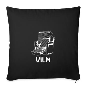 CHAISE DE PLAGE VILM - Housse de coussin décorative 45 x 45 cm - noir - Devant