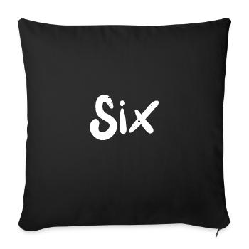 Six - 6th Birthday - Sofakissenbezug 45 x 45 cm - Schwarz - Vorne