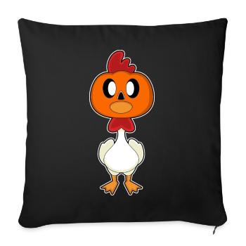 Chicken Halloween Pumpkin - Sofa pillowcase 17,3'' x 17,3'' (45 x 45 cm) - black - Front