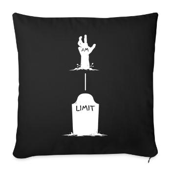 Limit blows up – hand lifts out of grave - Sofa pillowcase 17,3'' x 17,3'' (45 x 45 cm) - black - Front