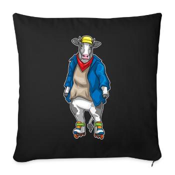 Kuh Inline skating Inline skates Sport - Sofa pillowcase 17,3'' x 17,3'' (45 x 45 cm) - black - Front
