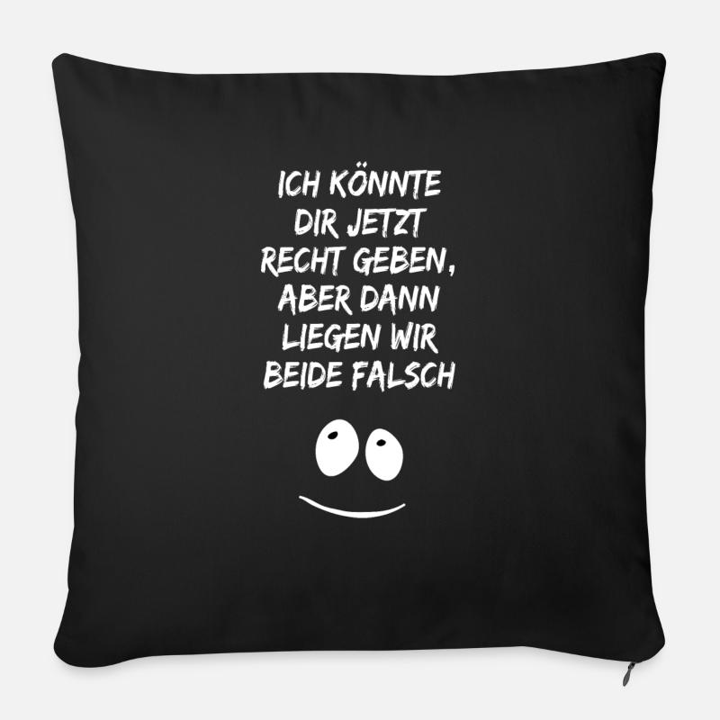 I could agree with you now - Sofa pillowcase 17,3'' x 17,3'' (45 x 45 cm) - black
