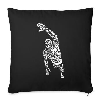 Schwimmen Schwimmsport Jungen Schwimmer Herren - Sofakissenbezug 45 x 45 cm - Schwarz - Vorne