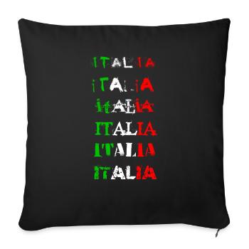 italia - Sofa pillowcase 17,3'' x 17,3'' (45 x 45 cm) - black - Front
