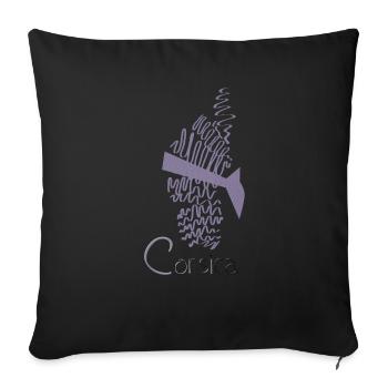 Corsica - Sofa pillowcase 17,3'' x 17,3'' (45 x 45 cm) - black - Front