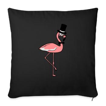 sir herr gentlemen reich zylinder hut monokel flam - Sofakissenbezug 45 x 45 cm - Schwarz - Vorne