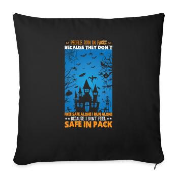 Halloween Hemd - Sofakissenbezug 45 x 45 cm - Schwarz - Vorne