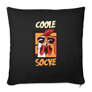 Cool Sock Cool Chicken with Sunglasses Chicken - Sofa pillowcase 17,3'' x 17,3'' (45 x 45 cm) - black - Front