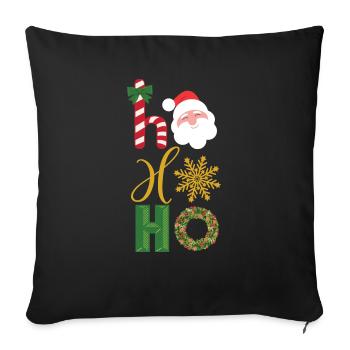 Ho Ho Ho Weihnachten Ikonen - Sofakissenbezug 45 x 45 cm - Schwarz - Vorne