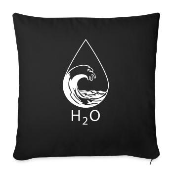 Surfing Surfboard Surfer Geschenkidee - Sofakissenbezug 45 x 45 cm - Schwarz - Vorne