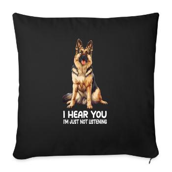 Berger allemand - Housse de coussin décorative 45 x 45 cm - noir - Devant