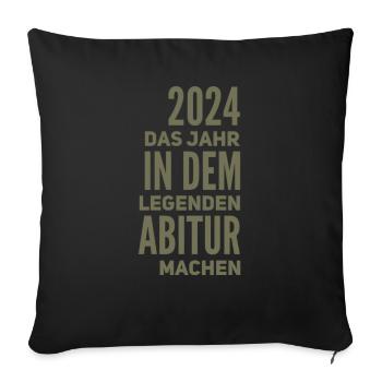 ABI Abitur - Sofakissenbezug 45 x 45 cm - Schwarz - Vorne
