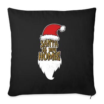 Coole Santa ist mein Weihnachts-Homeboy-Geschenk - Sofakissenbezug 45 x 45 cm - Schwarz - Vorne