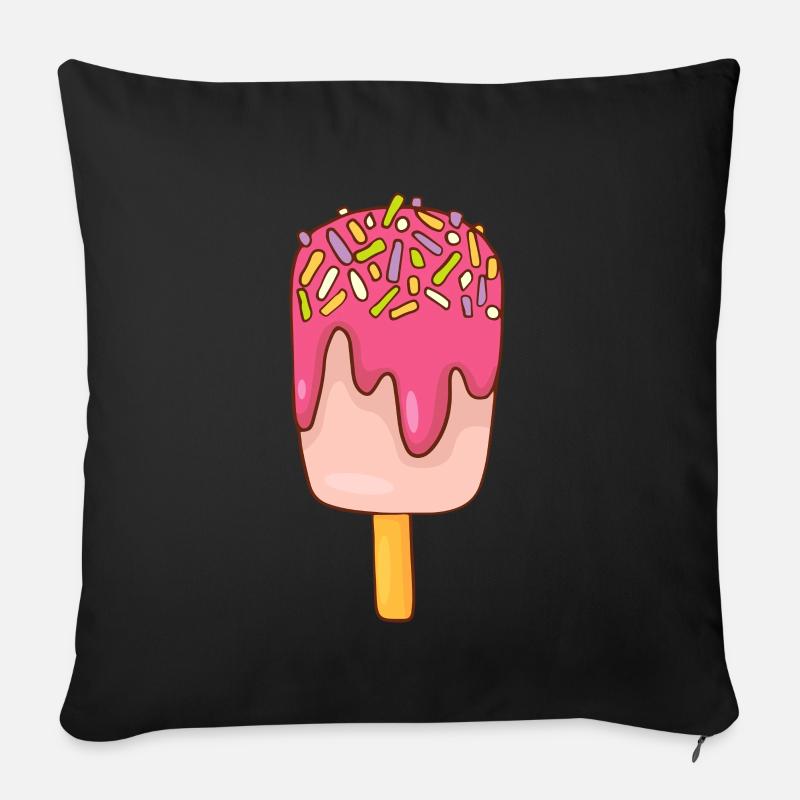 Eis - Sofakissenbezug 45 x 45 cm - Schwarz