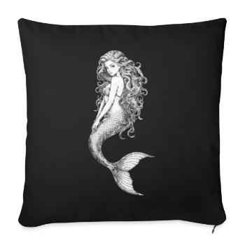 Au fond de la mer 🧜 - Housse de coussin décorative 45 x 45 cm - noir - Devant