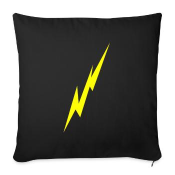 Blitz - Sofakissenbezug 45 x 45 cm - Schwarz - Vorne