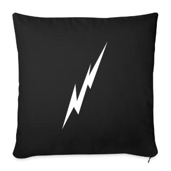 Blitz - Sofakissenbezug 45 x 45 cm - Schwarz - Vorne