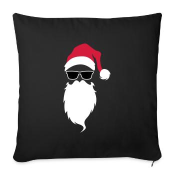 Santa Claus cool Santa Claus - Sofa pillowcase 17,3'' x 17,3'' (45 x 45 cm) - black - Front