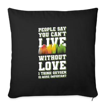 Outdoor Trees Environmental Protection Forest Animals - Sofa pillowcase 17,3'' x 17,3'' (45 x 45 cm) - black - Front