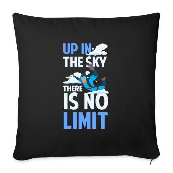 Skidiving Paragliding Jumping Air Sports - Sofa pillowcase 17,3'' x 17,3'' (45 x 45 cm) - black - Front