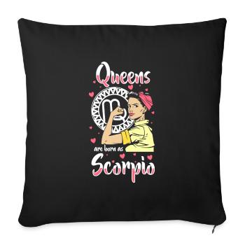 Horoscope Constellation Astro October - Sofa pillowcase 17,3'' x 17,3'' (45 x 45 cm) - black - Front