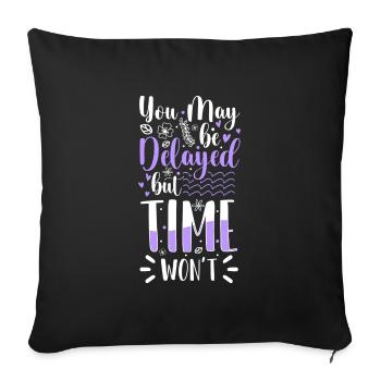 Formulaire de symbole temporel Société - Housse de coussin décorative 45 x 45 cm - noir - Devant