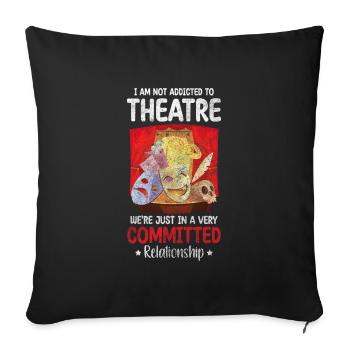 Actor Musical Cinema - Sofa pillowcase 17,3'' x 17,3'' (45 x 45 cm) - black - Front