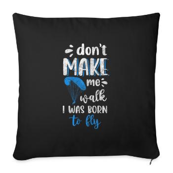 Parachutisme Adrénaline Sports extrêmes Vol - Housse de coussin décorative 45 x 45 cm - noir - Devant