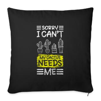 Jardin de cactus Piksig - Housse de coussin décorative 45 x 45 cm - noir - Devant