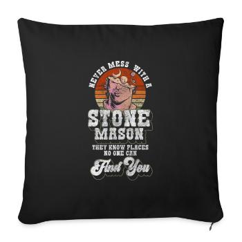 Sculptor, Hobby, Training, Apprentice - Sofa pillowcase 17,3'' x 17,3'' (45 x 45 cm) - black - Front