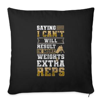 Coach Gym Muscle Building Athlete - Sofa pillowcase 17,3'' x 17,3'' (45 x 45 cm) - black - Front