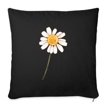 Marguerite - Kollektion - Sofakissenbezug 45 x 45 cm - Schwarz - Vorne