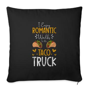 Taco Hunger Hungry Cheese - Housse de coussin décorative 45 x 45 cm - noir - Devant