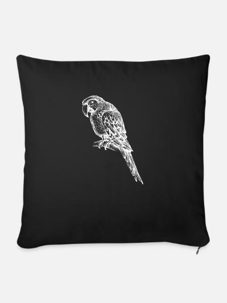 Papagei Tropisch exotisch - Sofakissenbezug 45 x 45 cm - Schwarz