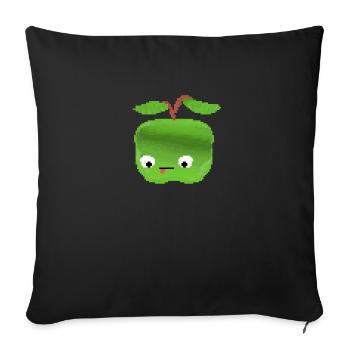 Drôle de pomme - Housse de coussin décorative 45 x 45 cm - noir - Devant