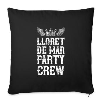 Équipe de vacances de fête de Lloret De Mar - Housse de coussin décorative 45 x 45 cm - noir - Devant