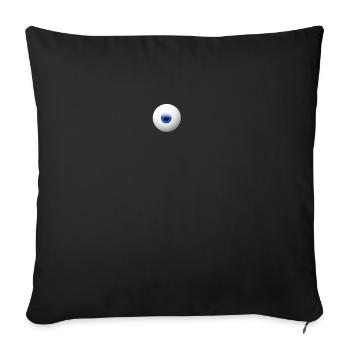 Halloween starrendes Monster Auge Augen - Sofakissenbezug 45 x 45 cm - Schwarz - Vorne