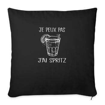 Je Peux Pas J'ai Spritzz - Housse de coussin décorative 45 x 45 cm - noir - Devant