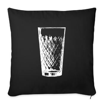 Äppelwoi Hessisch Apfelwein Geschenk Hessen Babbel - Sofakissenbezug 45 x 45 cm - Schwarz - Vorne